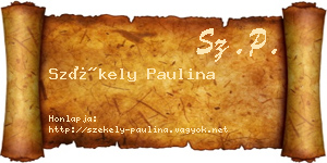 Székely Paulina névjegykártya